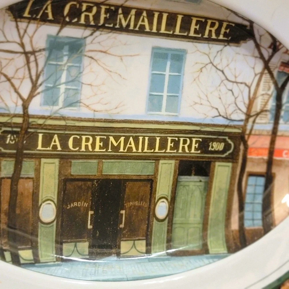 La Cremaillere Oval Platter Serving Dish Williams Sonoma Paris Cafe by A. Renoux
